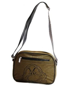 Borsa tracolla orizzontale vellutata Brontolo Cm. 29x20