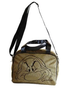 Borsa tracolla bauletto rettangolare vellutato Brontolo Cm. 32x23