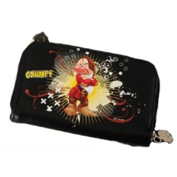 Portafoglio ecopelle rettangolare con zip Brontolo Cm. 20x15