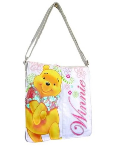 Borsa shopper tela con pattina Winnie Pooh