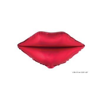 Palloncino mylar 21" Cm. 58x51 - Labbra rosse