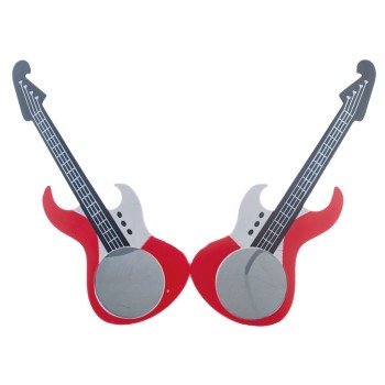 Occhiali party - Chitarra elettrica rossa