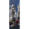 Albero di Natale rattan innevato con 15 led Cm. 42x12