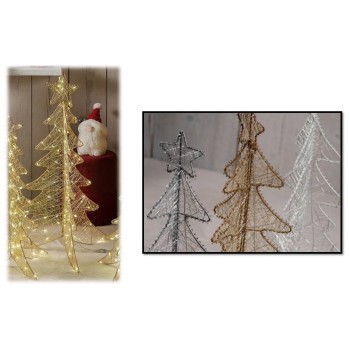 Albero di Natale in ferro con 120 led Cm. 100x85 - Colori assortiti