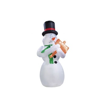 Pupazzo di neve gonfiabile con led Cm. 180 e gonfiatore elettrico