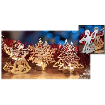 Portacandele tealight in metallo lucido Cm. 11x8