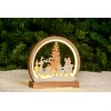 Decorazione in legno scenario con led Cm. 23x25x7