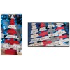 Albero di Natale in legno con scritta Cm. 30x16 - Colori assortiti