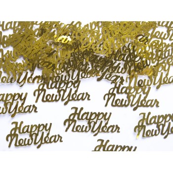 Confetti metallizzati da tavolo Happy New Year Gold 3 gr.
