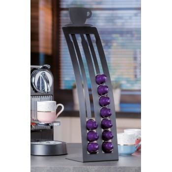 Porta cialde caffè nero con tazzina Cm. 46x12