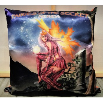 Cuscino satin quadrato Cm. 30 "Il mondo fatato" - Faires of the secret