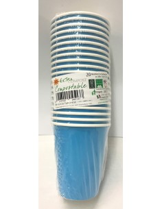 Bicchiere compostabile 250 cc. - Turchese - Confezione 20 pezzi