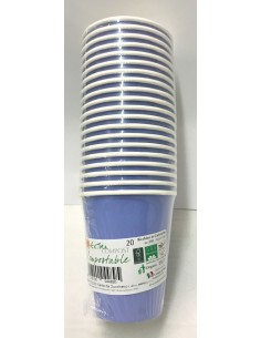 Bicchiere compostabile 250 cc. - Carta da zucchero - Confezione 20 pezzi
