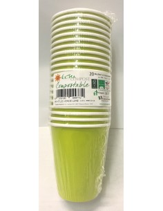 Bicchiere compostabile 250 cc. - Verde Lime - Confezione 20 pezzi