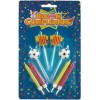 Candeline per torta calcio giallo / rosso - Blister 8 pezzi