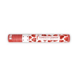 Cannone sparacoriandoli premium Cm. 40 Cuori rossi