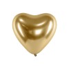 Palloncini lattice cuore cromato Glossy Cm. 27 - Gold - Blister 50 pezzi