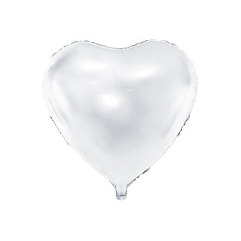 Palloncino mylar 18" Cm. 46 - Cuore bianco