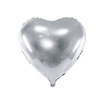 Palloncino mylar 18" Cm. 46 - Cuore Silver