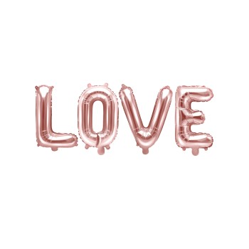 Palloncini mylar scritta LOVE Cm. 140x35 - Rosa Gold