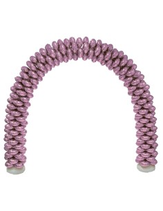 Arco completo di palloncini mylar e struttura Cm. 300x220 - Rosa
