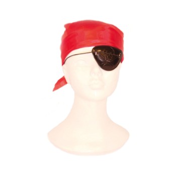 Set pirata con bandana e benda per occhio