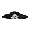 Cappello nero pirata con teschio