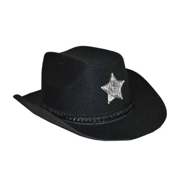 Cappello nero sceriffo classico