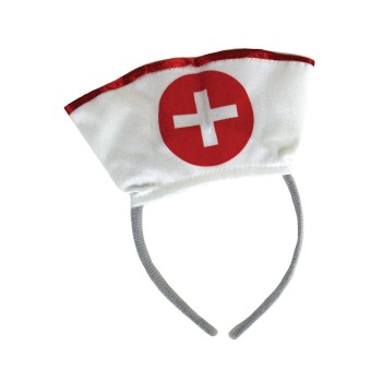 Cerchietto con cappellino infermiera