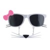 Occhiali gattina con baffi