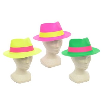 Cappello panama neon Cm. 29x10x25 - Colori assortiti