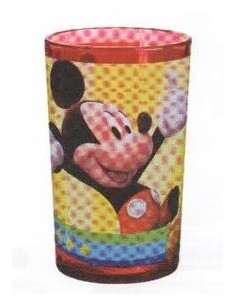 Bicchierino plastica Topolino rosso 225 Ml.