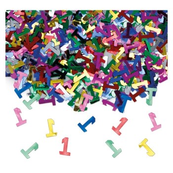 Confetti metallizzati da tavolo Numero 1 - 15 gr.