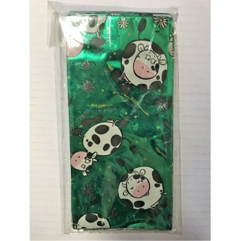 Bustine regalo metallizzate mucca cm. 8x17 - Confezione 100 pezzi