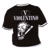 T-shirt umoristica nera "Violentino" - Taglia S