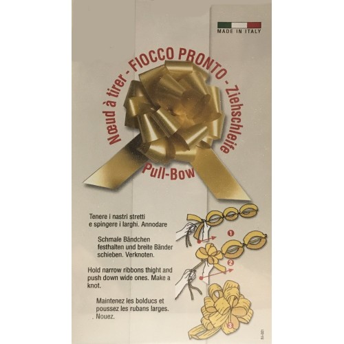 Fiocco pronto da tirare mm. 31 - Confezione 30 pezzi - Oro