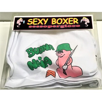 Boxer uomo Sexy umoristico - Taglia unica - Buona naia