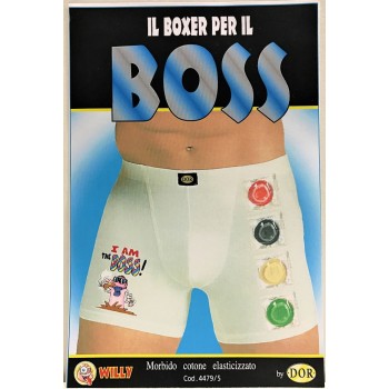 Boxer uomo elasticizzato umoristico sexy - Boss - Profilattici non compresi - Taglia unica