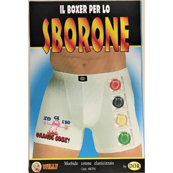 Boxer uomo elasticizzato umoristico sexy - Sborone - Profilattici non compresi - Taglia unica