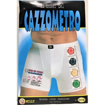 Boxer uomo elasticizzato umoristico sexy - Cazzometro - Profilattici non compresi - Taglia unica