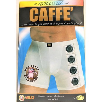 Boxer uomo elasticizzato umoristico sexy - Caffè - Profilattici non compresi - Taglia unica