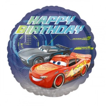 Palloncino mylar 18" Cm. 46 - Cars Happy Birthday