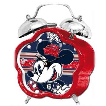 Sveglia sagomata fiore Minnie rossa e blu