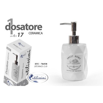 Dosatore ceramica Cm. 17x6 Sweet Home