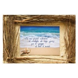 Quadro tela "Paesaggio con scritta"