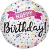 Palloncino mylar 18" Cm. 46 - Happy Birthday