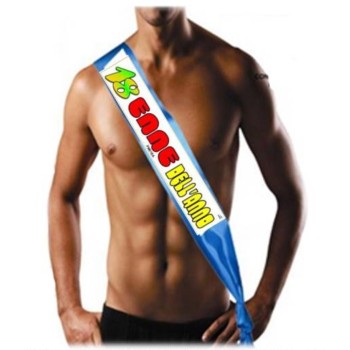 Fascia umoristica in tessuto con stampa colorata "18enne dell'anno"