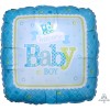 Palloncino mylar 18" Cm. 46 - Quadrato Welcome Baby Boy