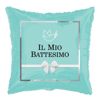 Palloncino mylar 18" Cm. 46 - Il mio battesimo Chic celeste