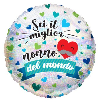 Palloncino mylar 18" Cm. 45 - Sei il miglior nonno del mondo